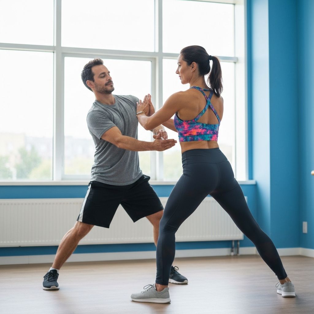 Instructor demonstrating proper movement technique