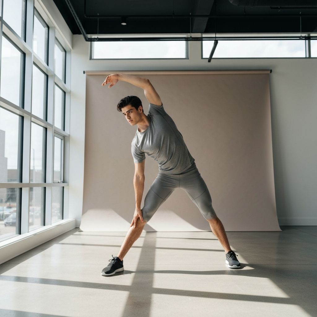 Person performing gentle stretching exercises